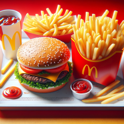 plastikowa tacka z burgerem, colą i frytkami z mcdonalds