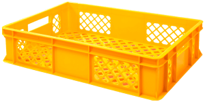 żółta skrzynka transportowa